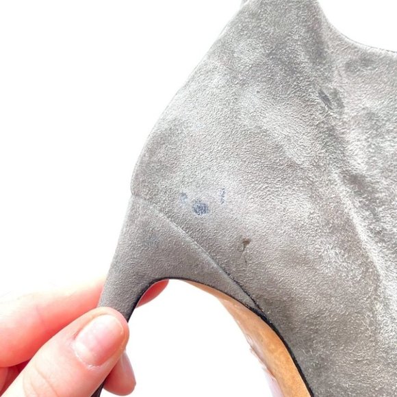 VINCE Chara Suede Ankle Booties in Graphite grey Pointed Toe Size: 8 - Picture 7 of 12